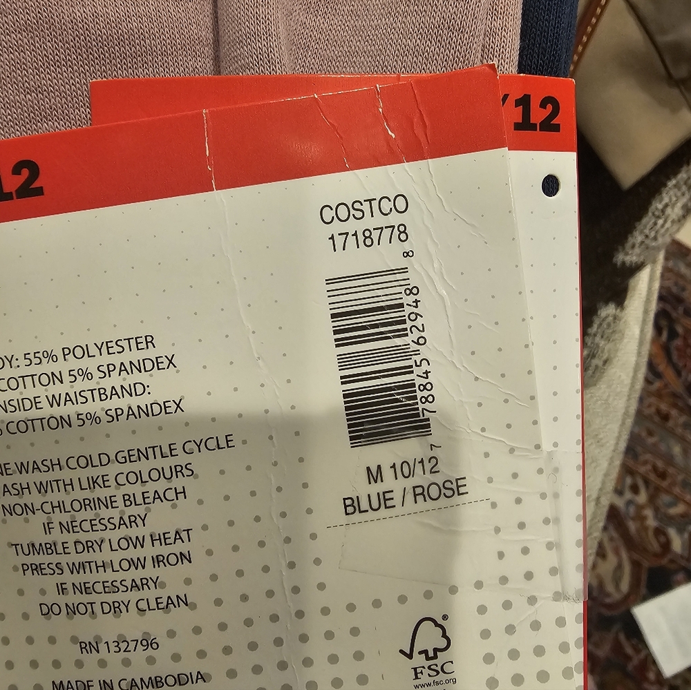 New Girls size 10/12 (Medium) 2 pack fleece lined leggings - Picture 5 of 5